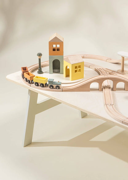 Wooden Train & Table Playset