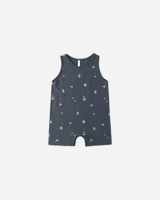 Sleeveless One-Piece Maritime
