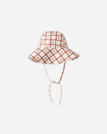 Floppy Swim Hat Cherry Check