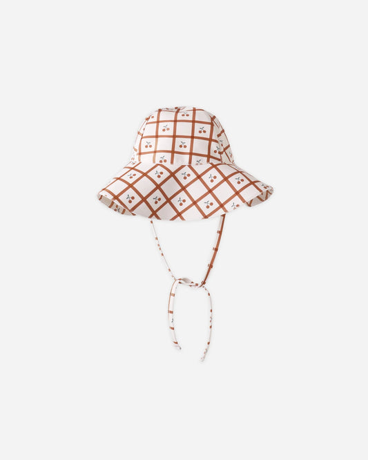 Floppy Swim Hat Cherry Check