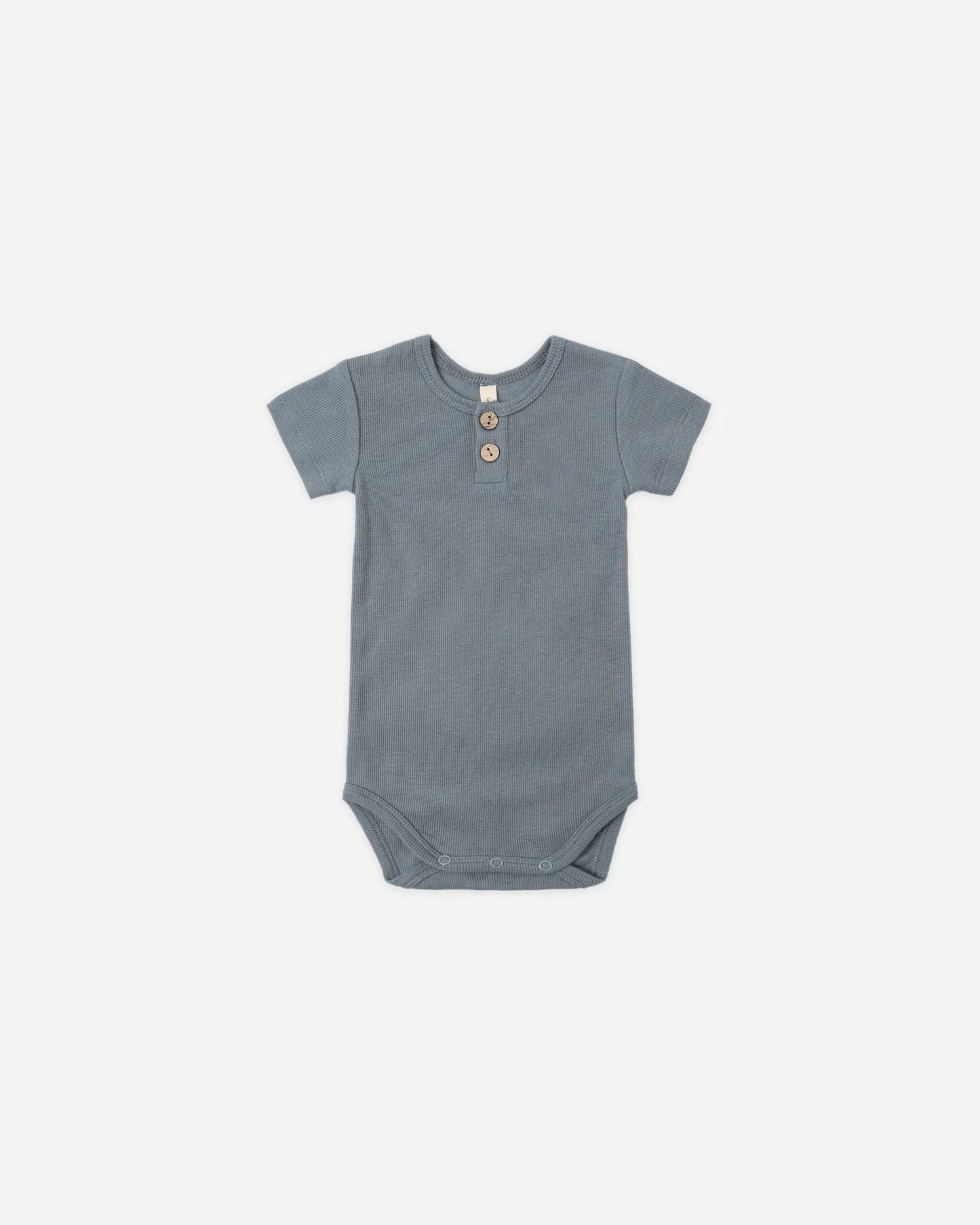 Ribbed Henley Bodysuit + Legging Set- Ocean