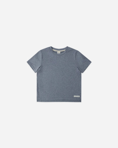 Cove Essential Tee + Short Set Heathered Marine