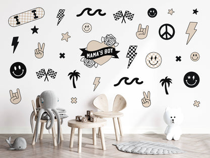 Peel & Stick Fabric Wall Stickers - Boyhood
