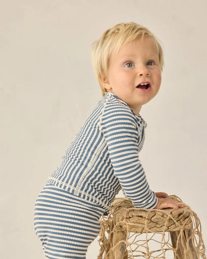 Boys Rashguard Set Navy Stripe