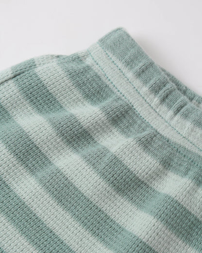 Summer Waffle Set Sea Green Stripe