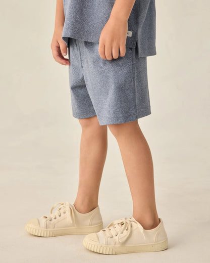 Cove Essential Tee + Short Set Heathered Marine