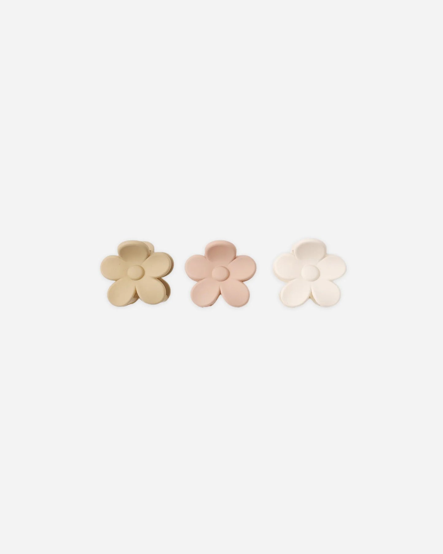 Flower Clip Set || Butterscotch, Blush,  Ivory
