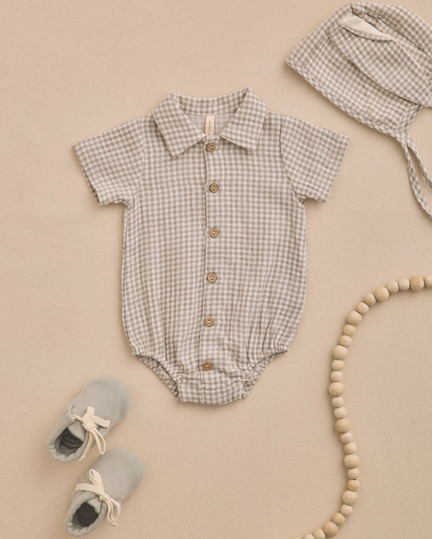 Matteo Romper Sage Gingham