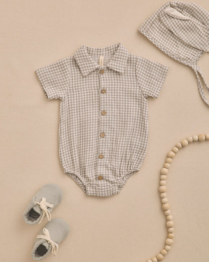 Matteo Romper Sage Gingham