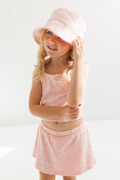 Pink Seashell Terry Tank Skort Set