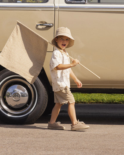 Bucket Hat Ocre Check