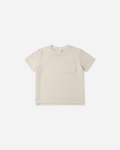 Cove Essential Pocket Tee + Oceanside Tech Short -Heathered Pebble