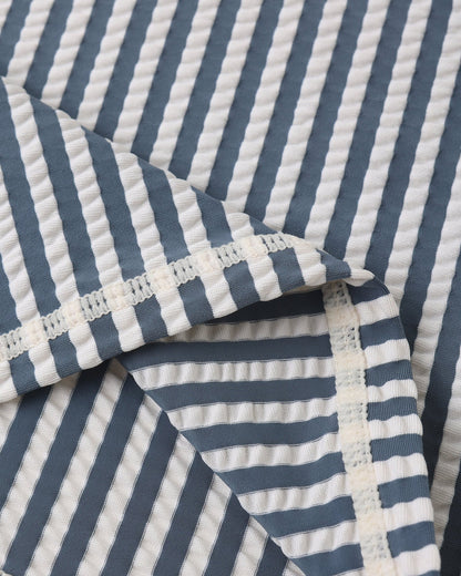 Boys Rashguard Set Navy Stripe