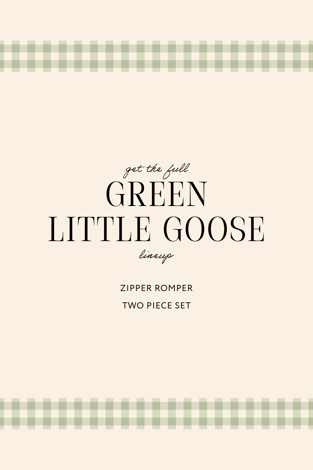 Green Little Goose Zipper Romper