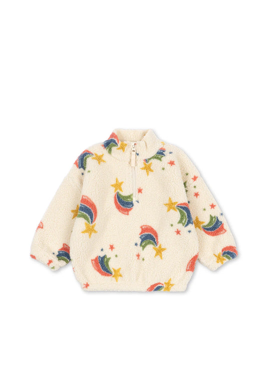 Jody Teddy Half Zip-Rainbow Star