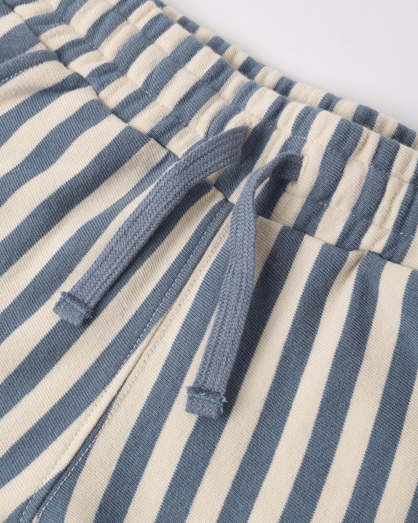 Oversized Crew + Short Set || Marine Stripe