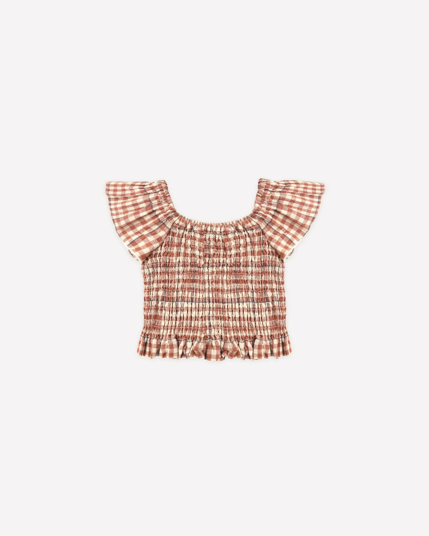 Zayla Top Poppy Gingham
