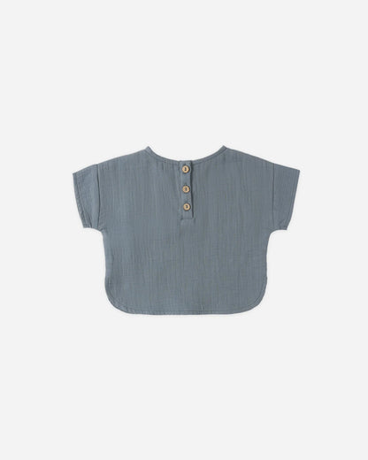 Woven Boxy Top Ocean + Utility Short Ocean