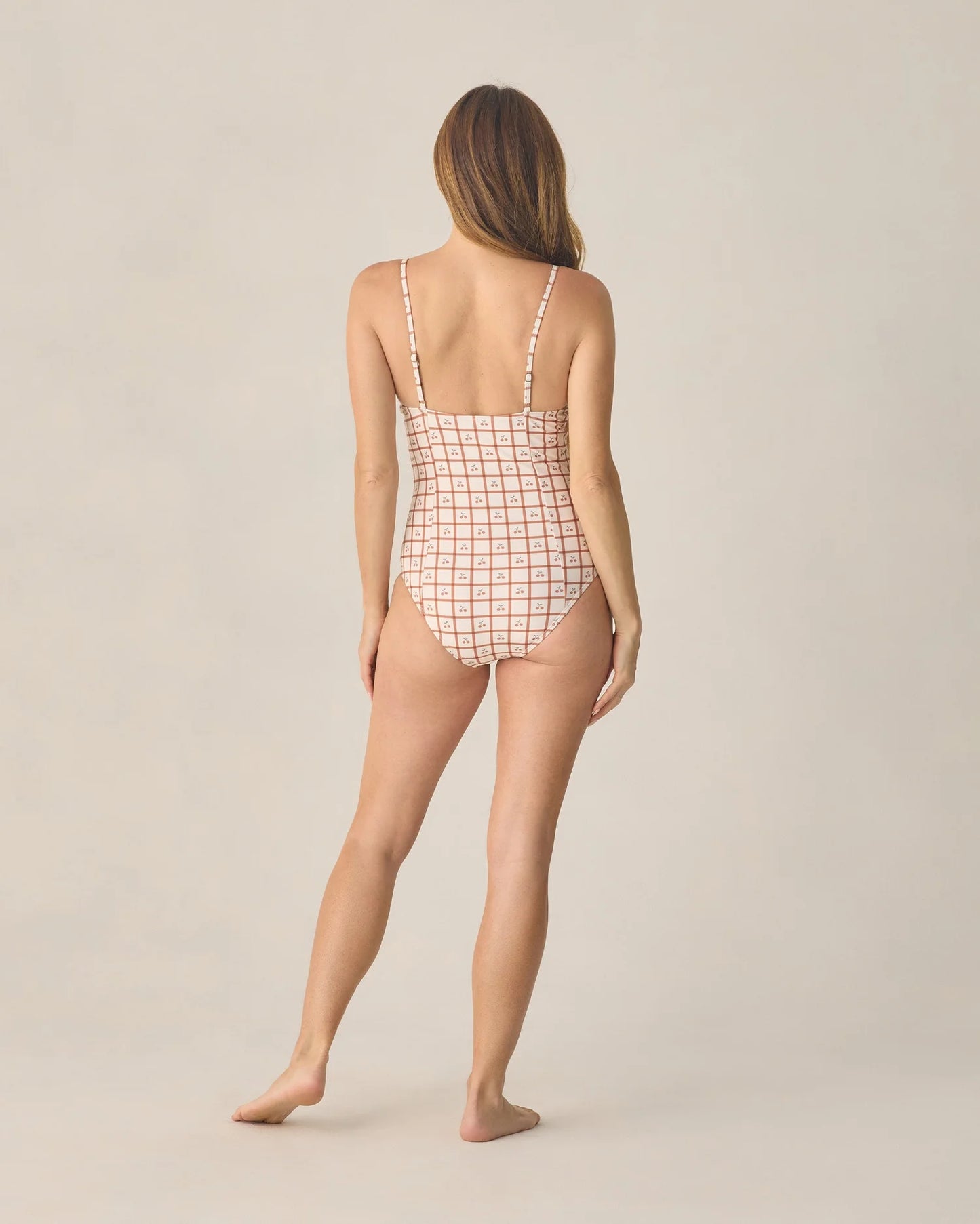 Women's Underwire One-Piece Cherry Check