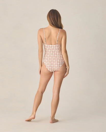 Women's Underwire One-Piece Cherry Check