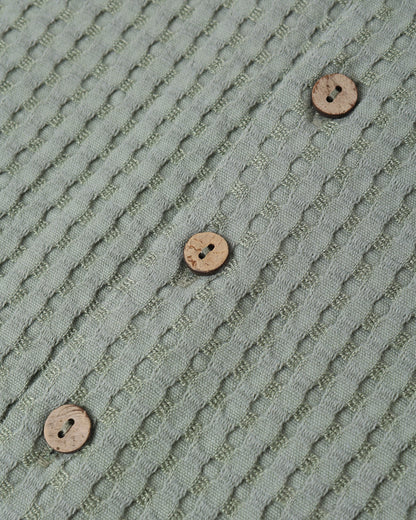 Lapel Collar Shirt Sea Green