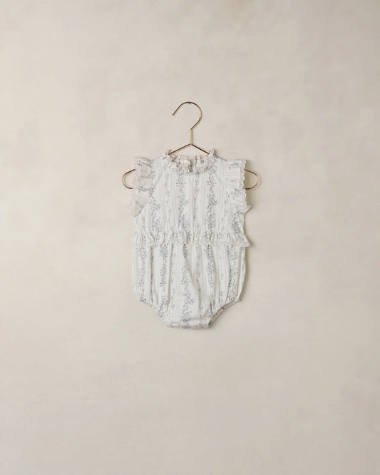 Alice Romper French Floral Stripe