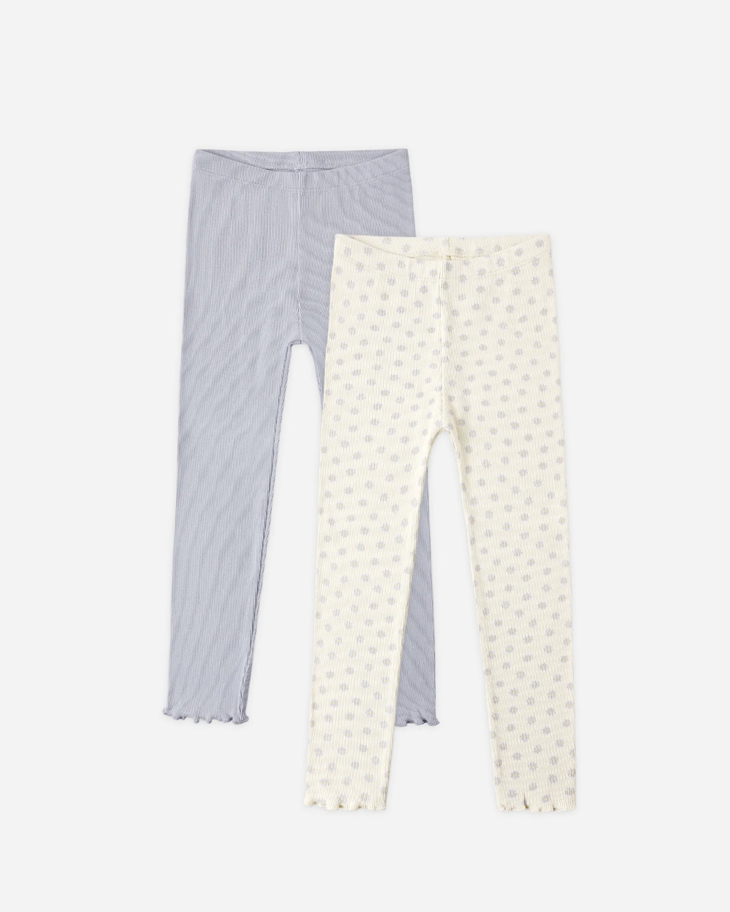 Ribbed Legging Set Natural, Periwinkle