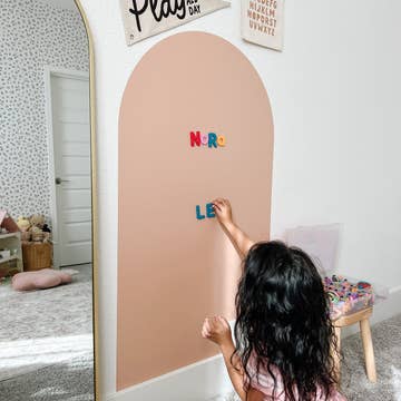 Magic Playwall - Kids Arch Magnetic Chalkboard Wall Decal | Caramel