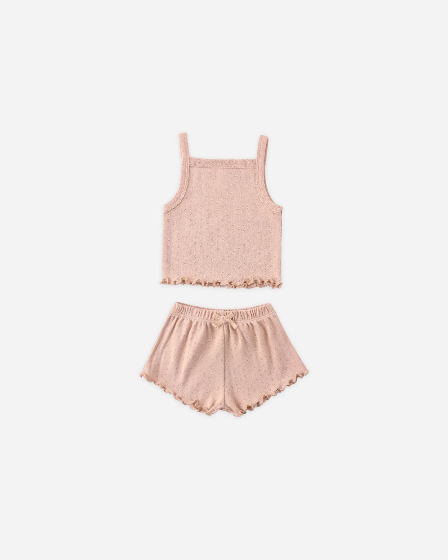 Pointelle Tank + Shortie Set Melon