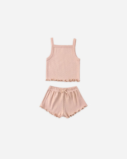 Pointelle Tank + Shortie Set Melon