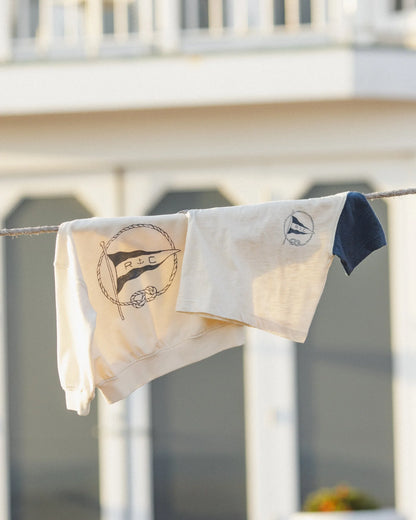 Contrast Short Sleeve Tee Nautical Flag