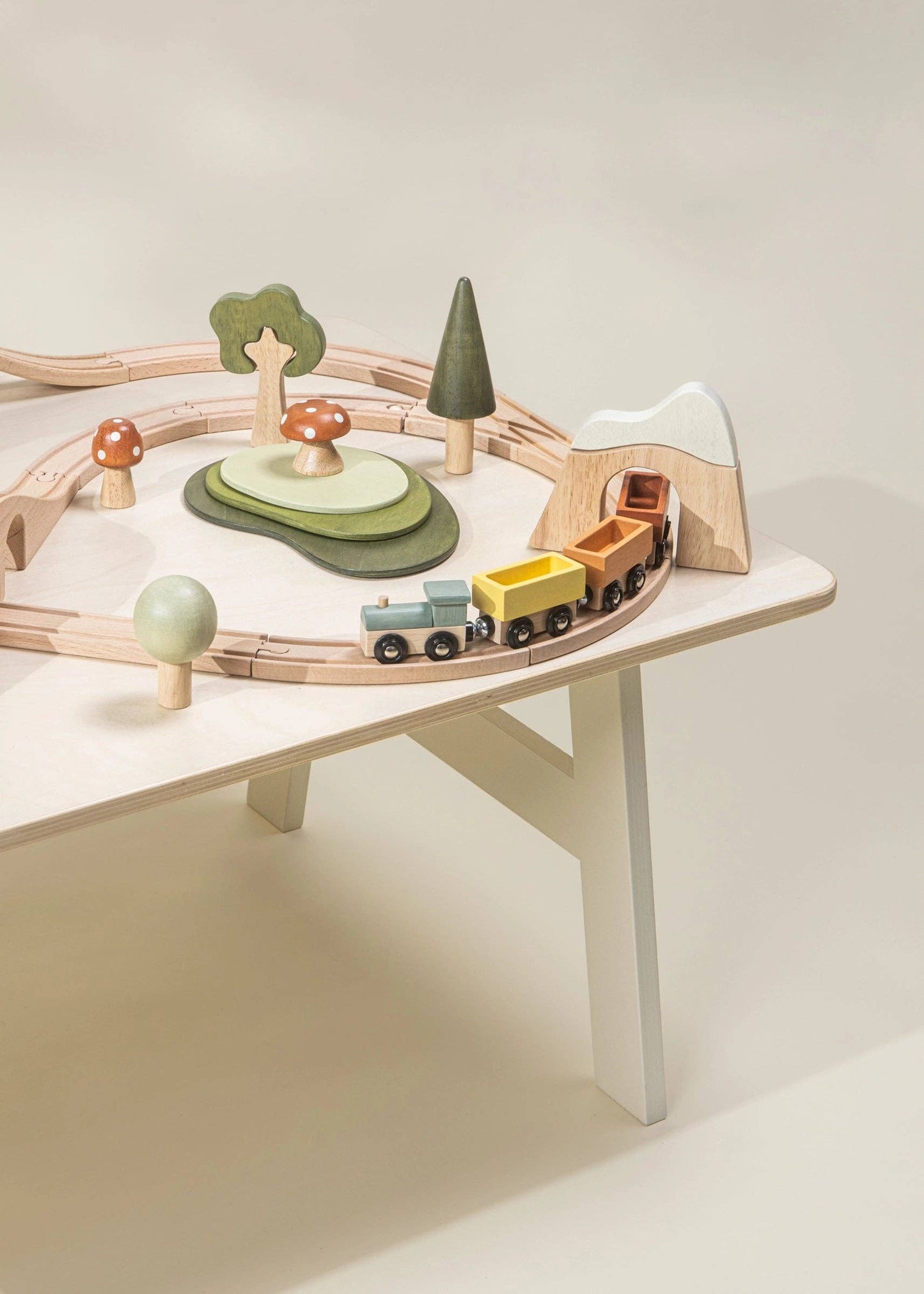 Wooden Train & Table Playset