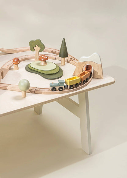 Wooden Train & Table Playset