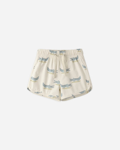 Swim Trunk Alligators + Short Sleeve Rashguard Sea Green