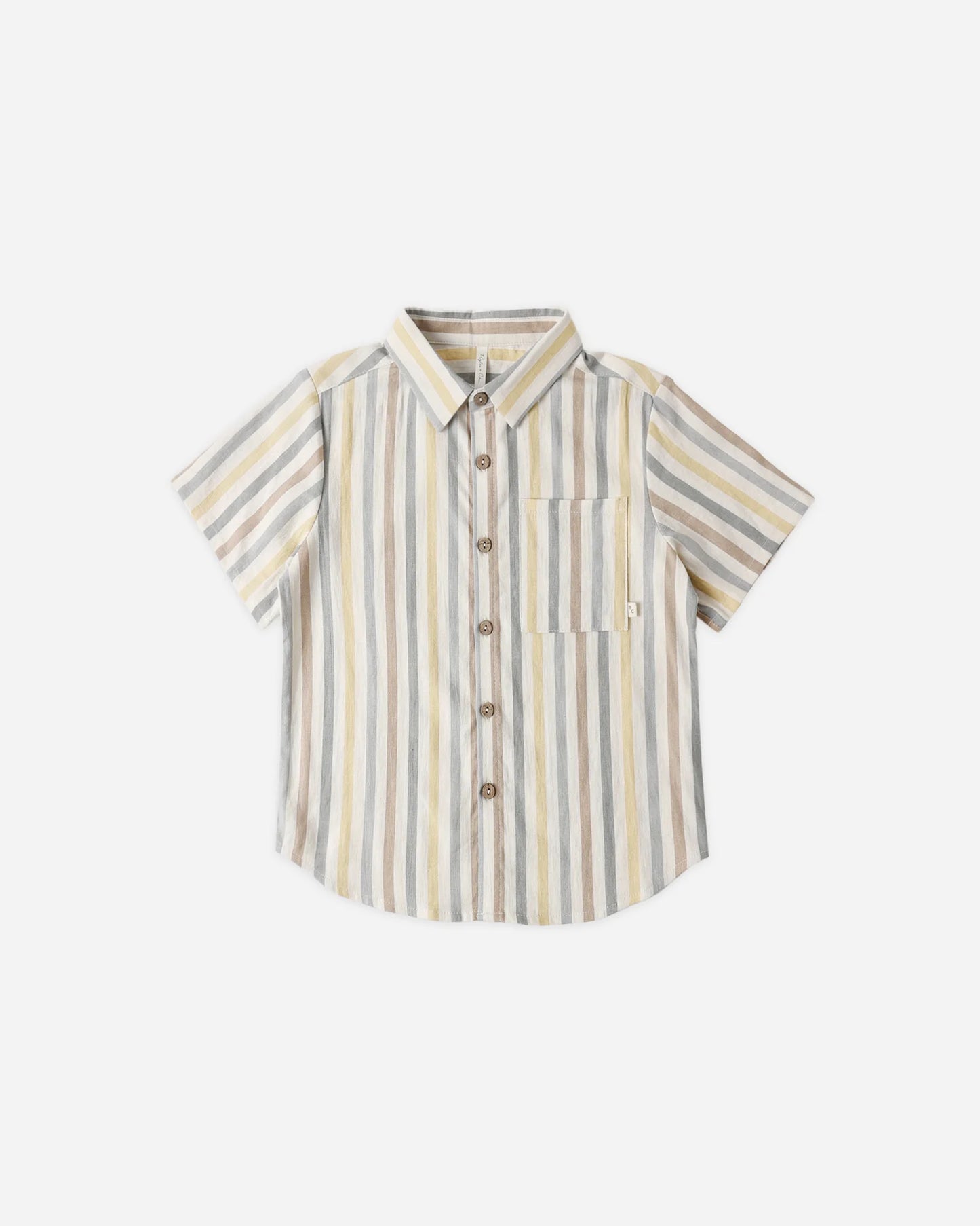 Collared Short Sleeve Shirt Valencia Stripe