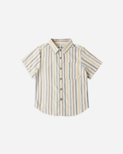 Collared Short Sleeve Shirt Valencia Stripe