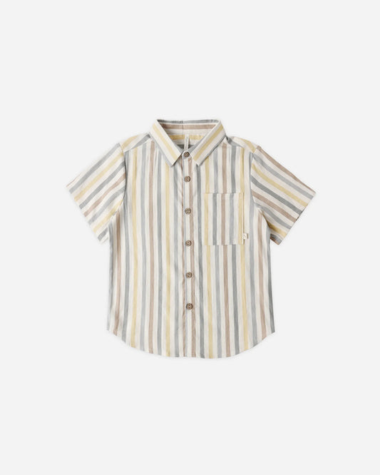 Collared Short Sleeve Shirt Valencia Stripe