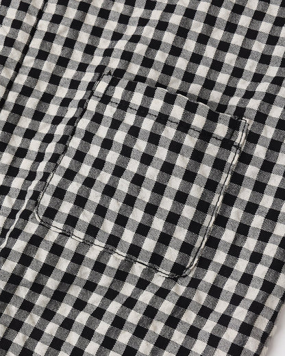 Button Jumpsuit Black Check