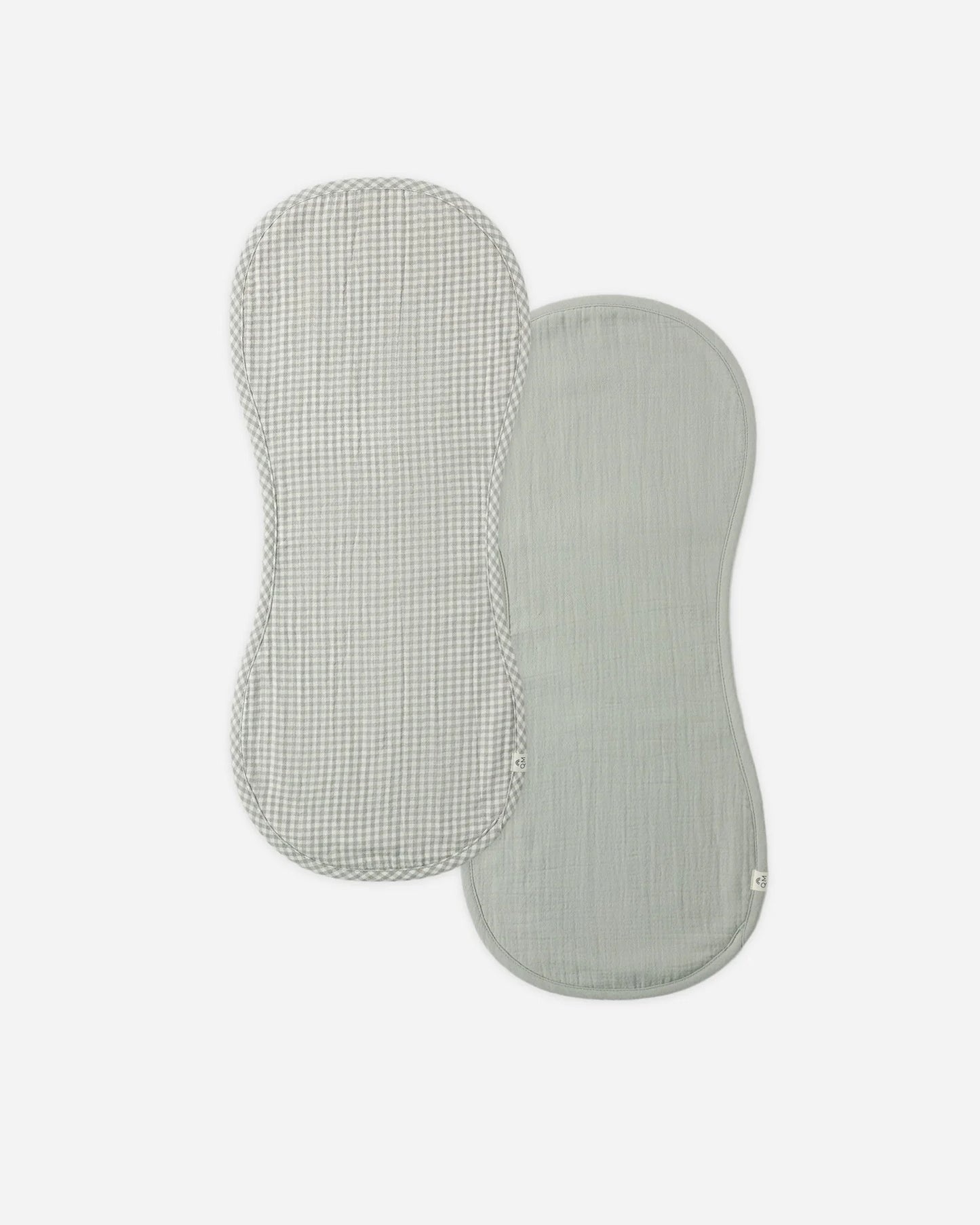 Burp Cloth, 2 Pack Sage Gingham, Sage
