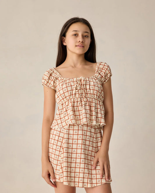 Teen Rylan Top Cherry Check