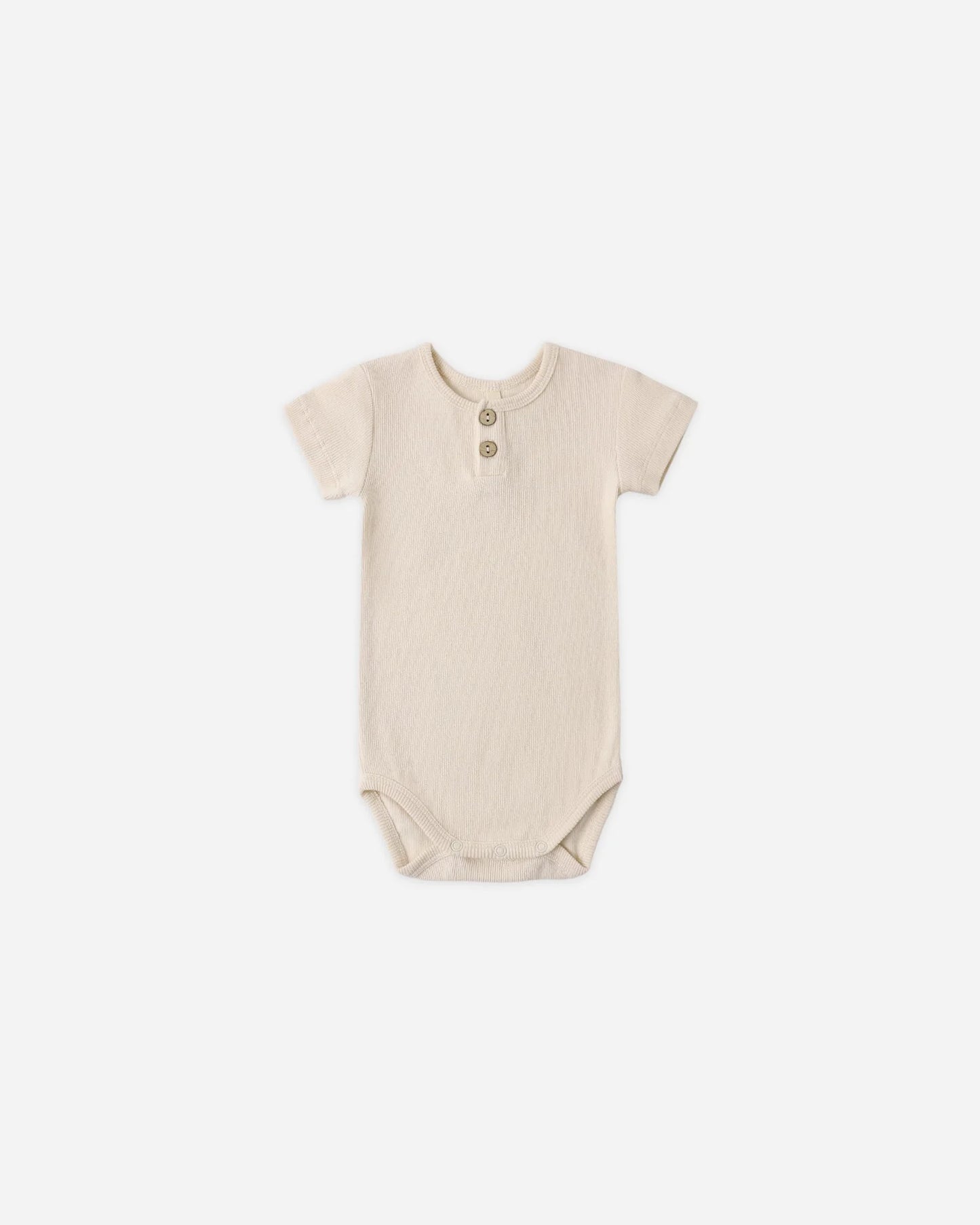 Ribbed Henley Bodysuit + Legging Set- Ecru