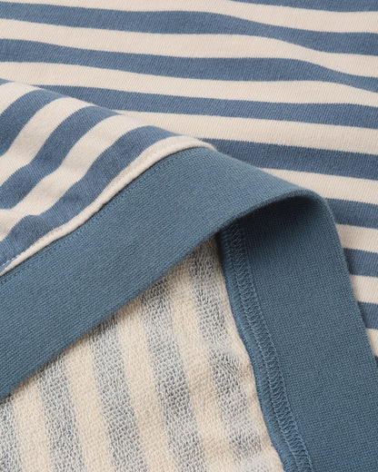 Oversized Crew + Short Set | Marine  Stripe