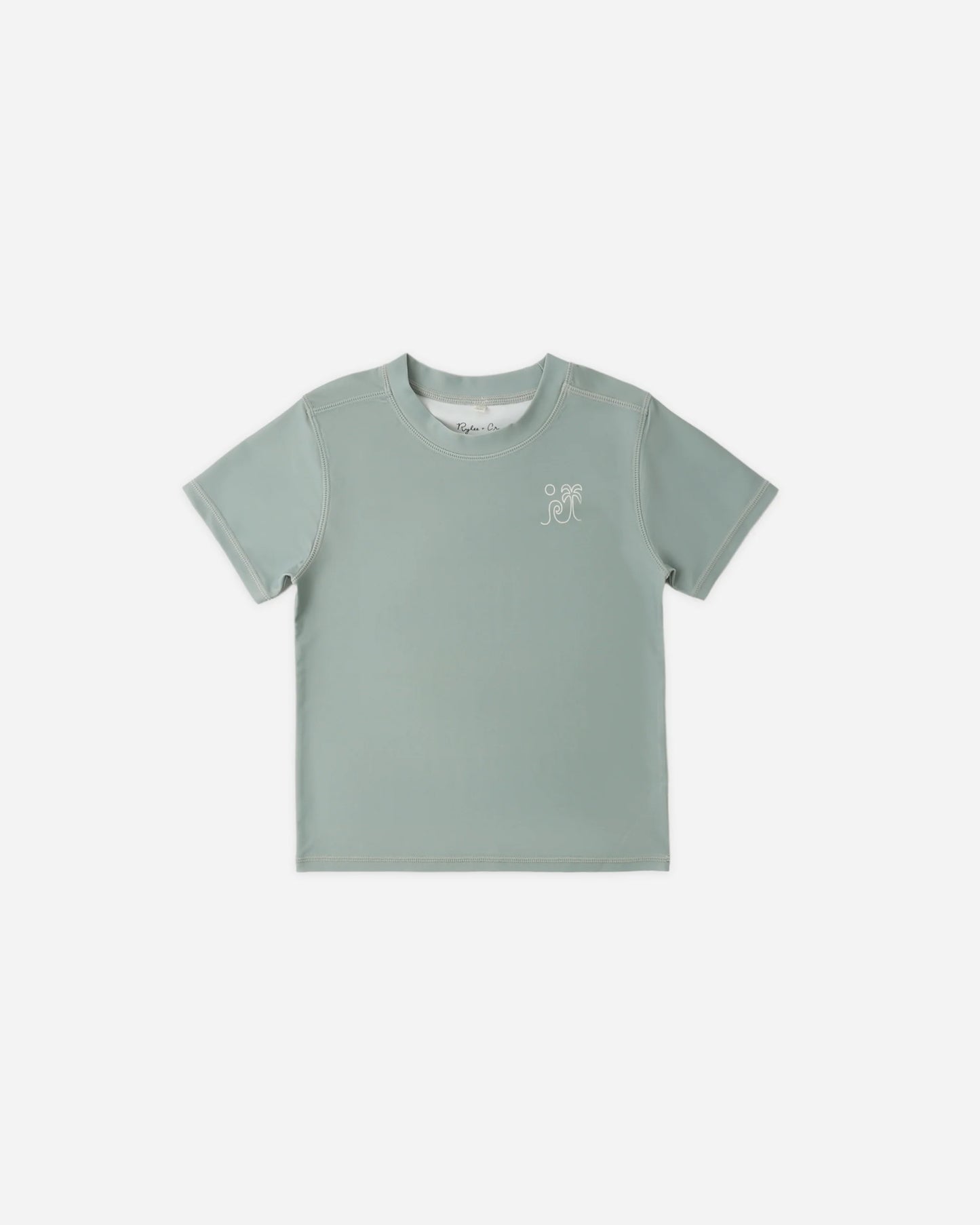 Swim Trunk Alligators + Short Sleeve Rashguard Sea Green