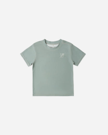 Swim Trunk Alligators + Short Sleeve Rashguard Sea Green