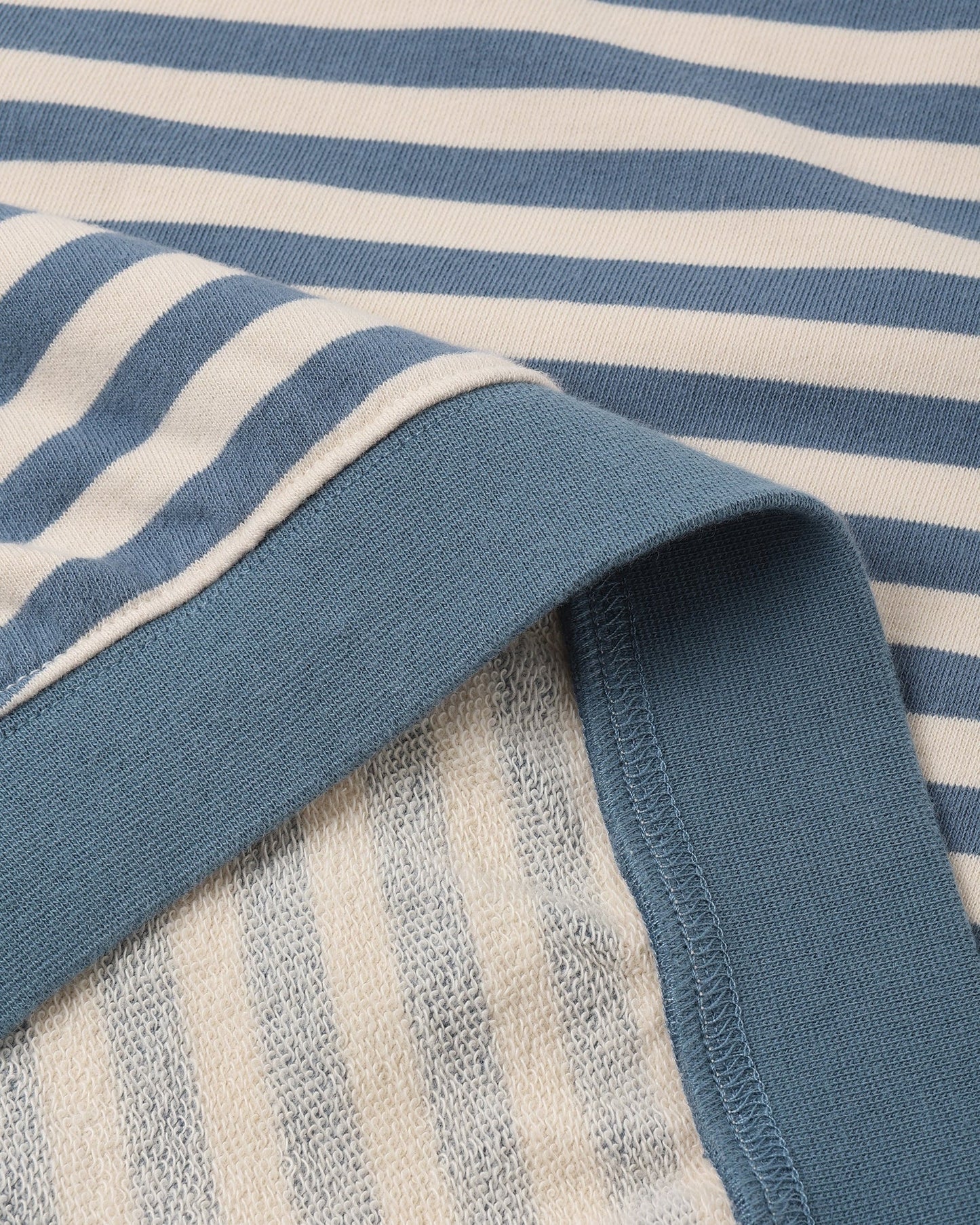 Oversized Crew + Short Set || Marine Stripe