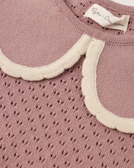 Pointelle Collared Top + Pointelle Knit Pant | Rosewood