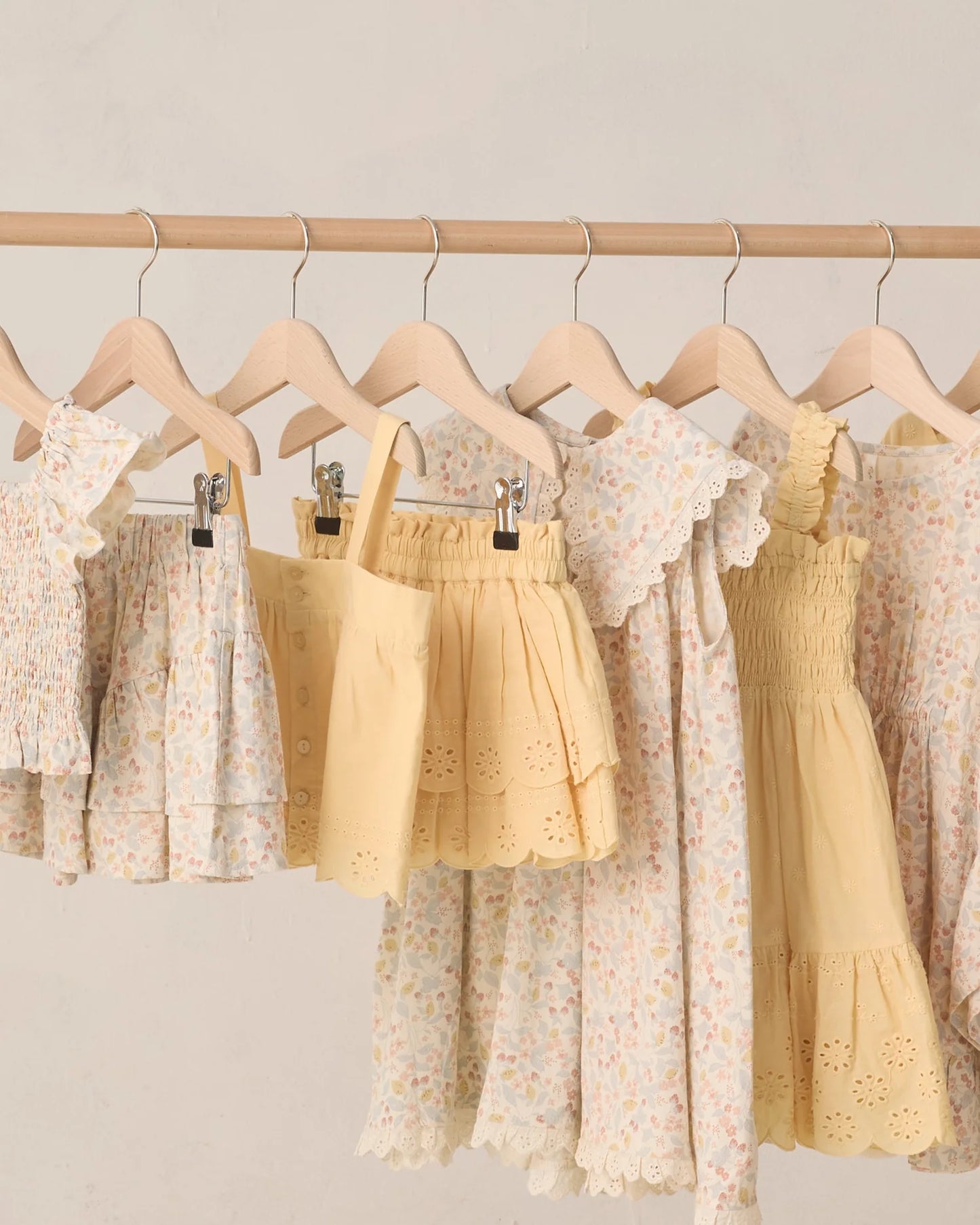 Swing Top Lemon + Rose Mini Skirt Set- Lemon