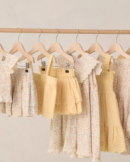 Swing Top Lemon + Rose Mini Skirt Set- Lemon