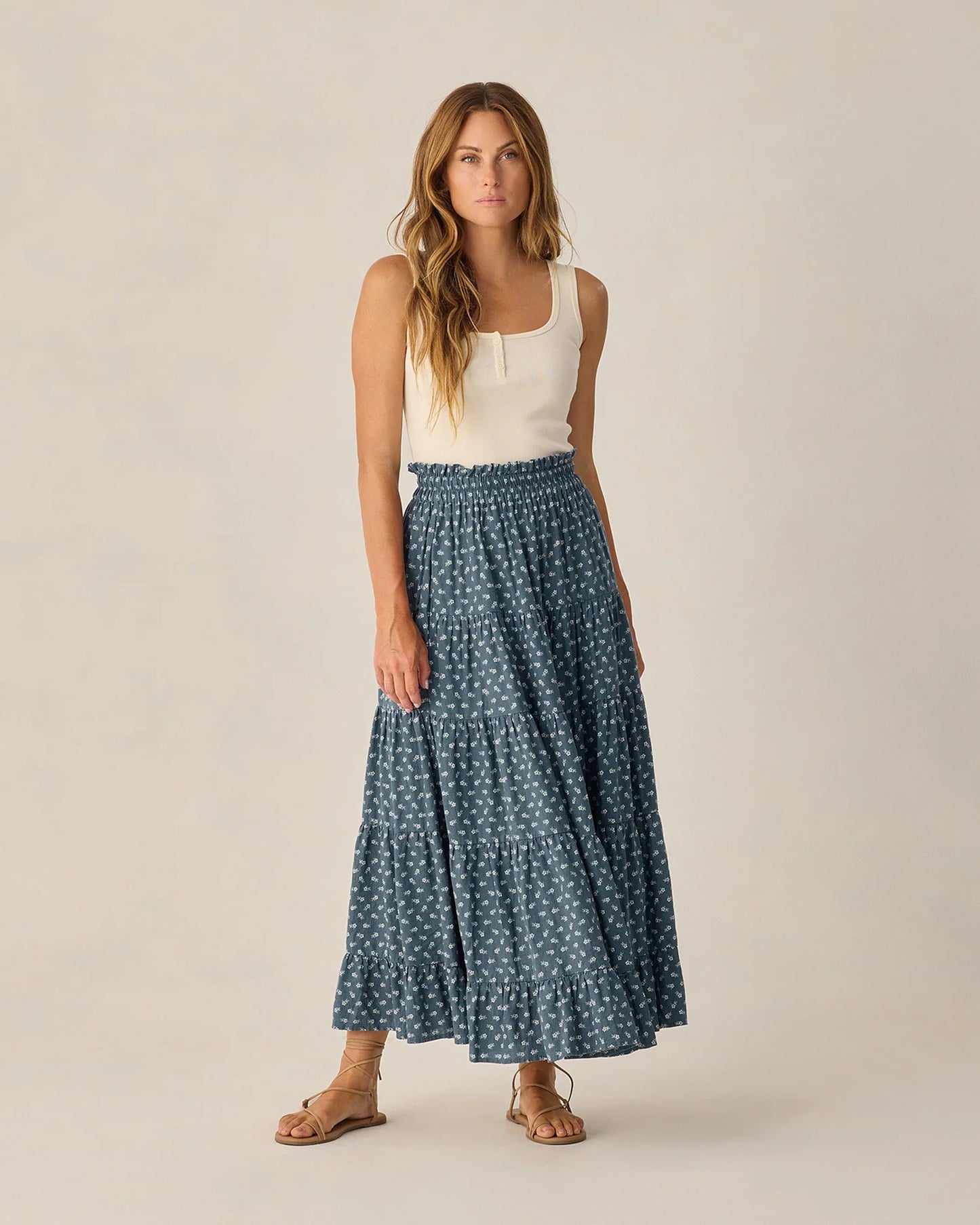 Ruffle Tiered Maxi Skirt | Ditsy
