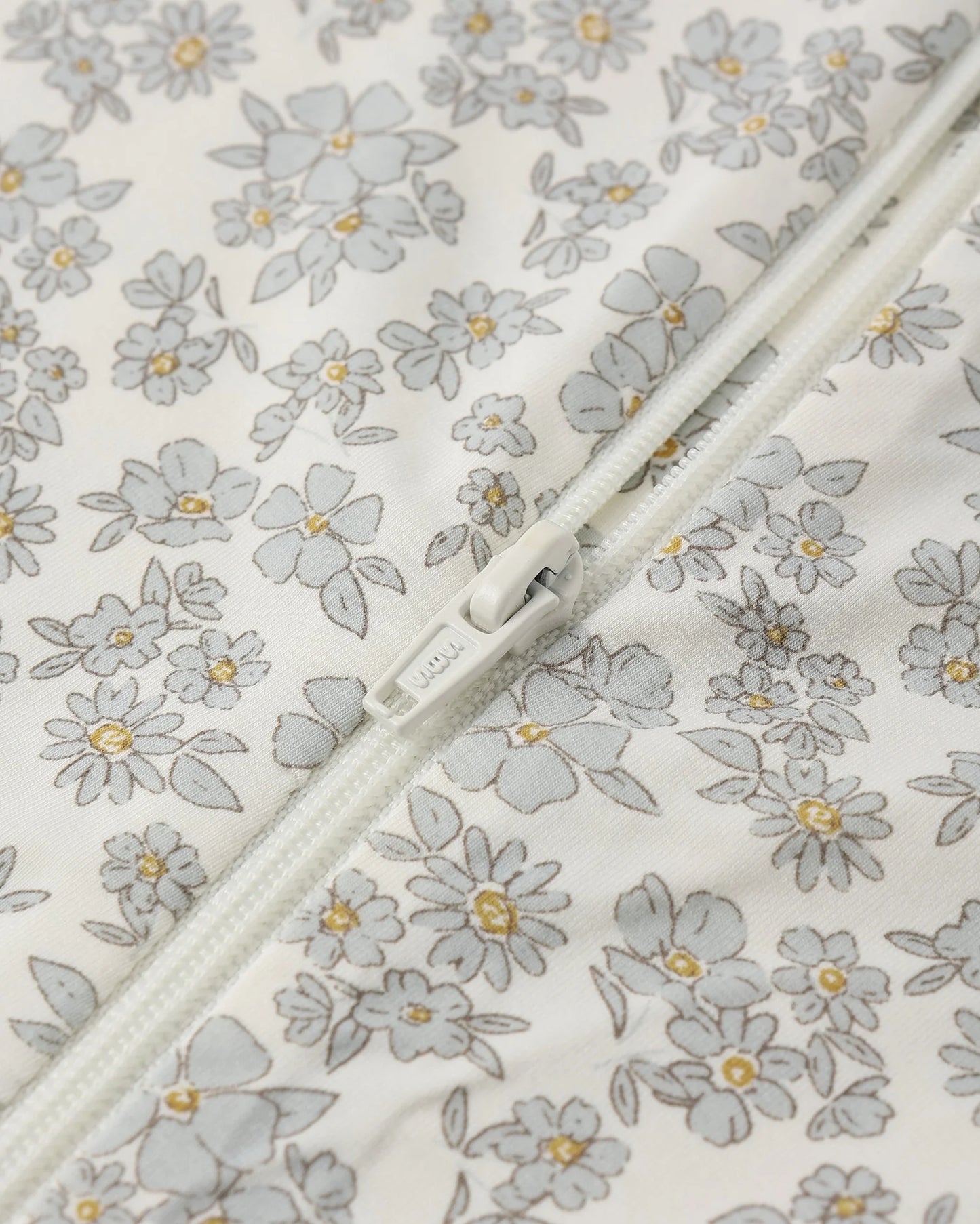 Bamboo Zip Footie Blue Floral